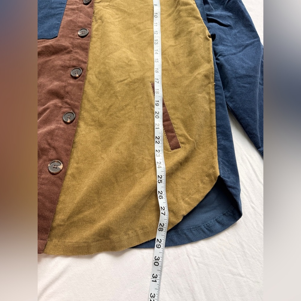 Main Strip Colorblock Patchwork Jacket Small Shac… - image 7